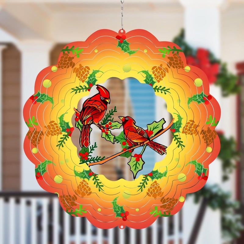 GOTOME Cardinal Wind Spinners Clearance Metal Cardinal for Women, Mom, Grandma,12inch Hanging Wind Spinner for Outdoor&Indoor Decor Wind Kinetic Ornament for Yard Garden Decoration - Image 1